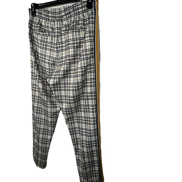 Urban Outfitters Medium Pants Plaid Pull-On Stretch Zip Pockets Hi-Rise Creased - Picture 7 of 9